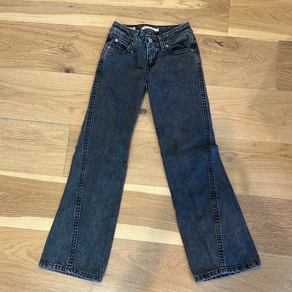 Levi's Black Wash Flare Jeans - Wide Leg